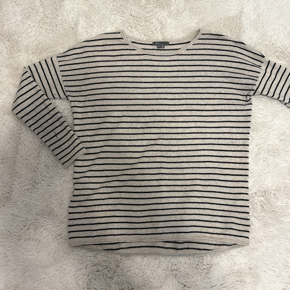 Vince Wool & Cashmere Striped Sweater - Picture 1 of 10